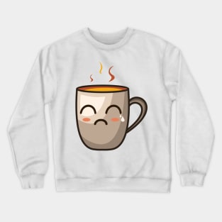 sad emoji coffe Crewneck Sweatshirt